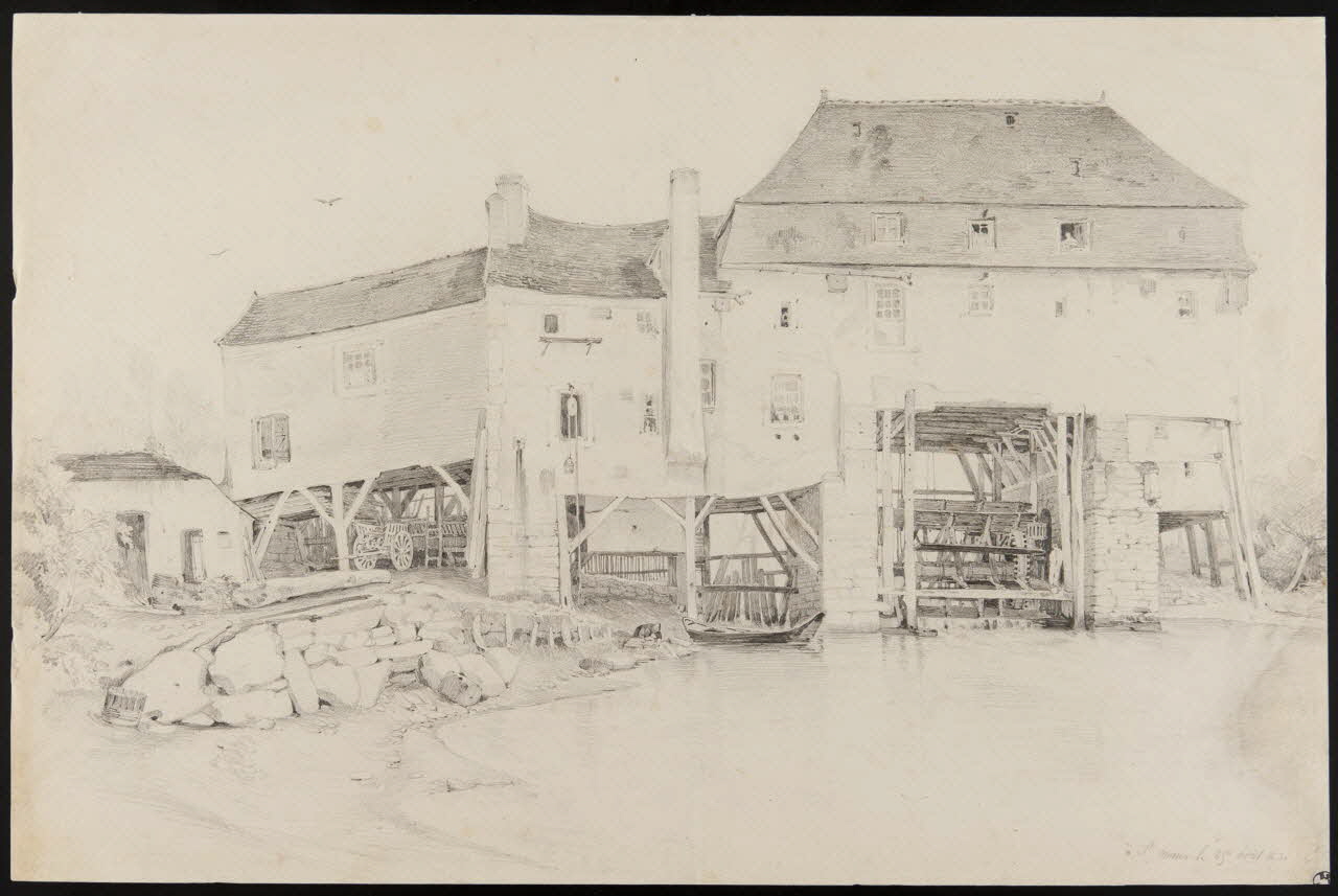 Mouilleron Adolphe dessin Moulin à eau à Saint-Maur-des-Fossés 1831 1949.31.50 Photo