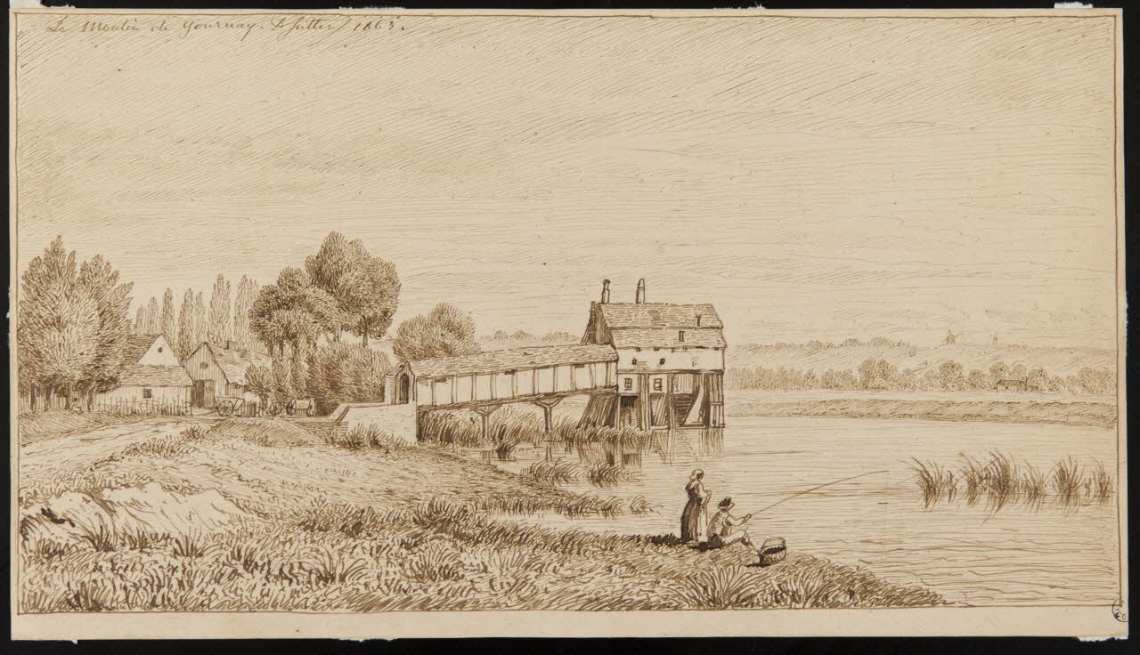 Sutter David dessin Le moulin de Gournay 1863 1949.31.59 Photo