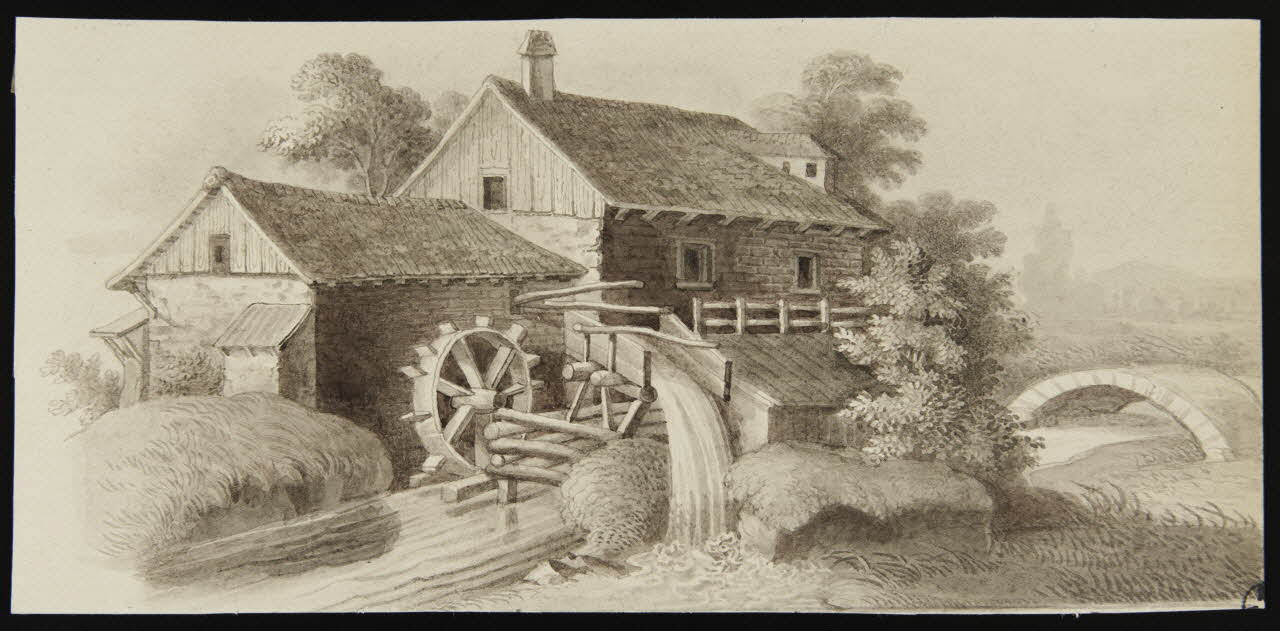 dessin Moulin à eau en Allemagne 1949.31.62 Photo