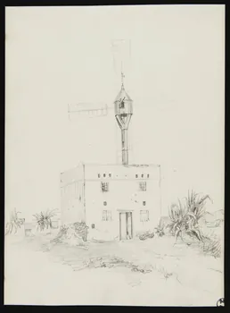 Pinel Gustave Nicolas dessin Moulin à vent 1949 1949.31.75  Photo