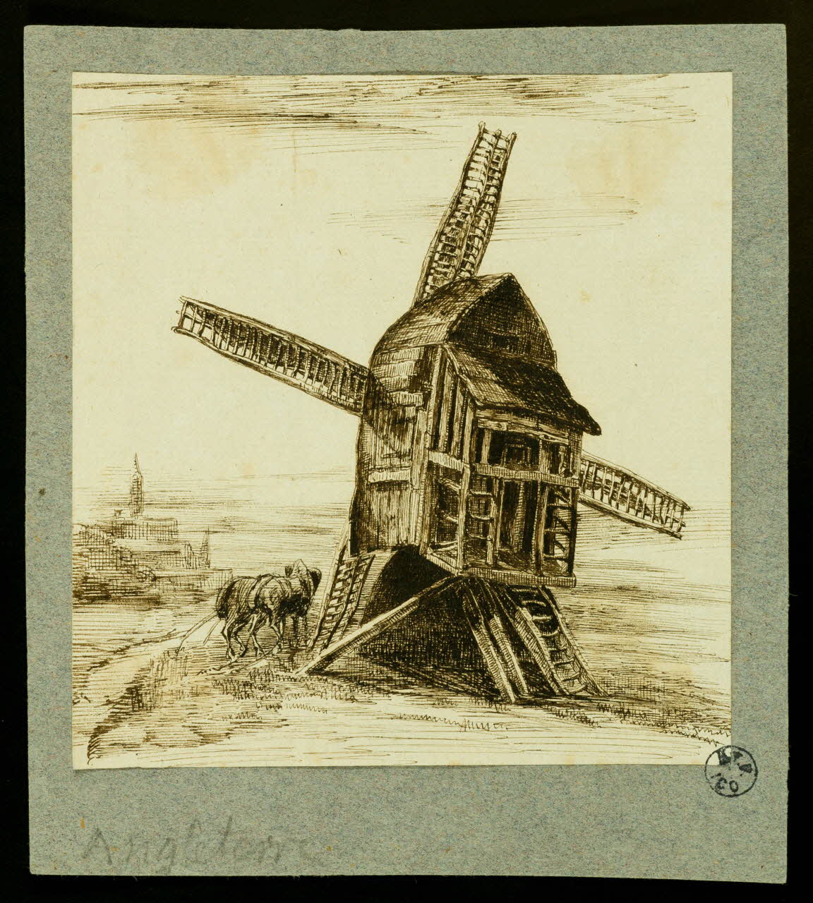dessin Moulin à vent en Angleterre 1949.31.78 Photo