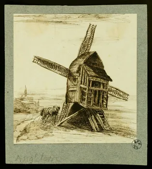 dessin Moulin à vent en Angleterre 1949.31.78 Photo