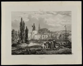 Barnard George ; Hullmandel C. estampe Castelnaudary.  Languedoc. 1890 1949.31.80 Photo