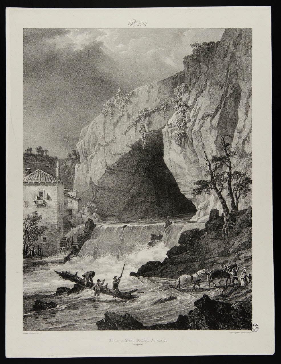 Barnard George ; Hullmandel C. estampe Fontaine Saint Andéol. Vivarais.  Languedoc. 1890 1949.31.81 Photo