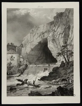 Barnard George ; Hullmandel C. estampe Fontaine Saint Andéol. Vivarais.  Languedoc. 1890 1949.31.81 Photo