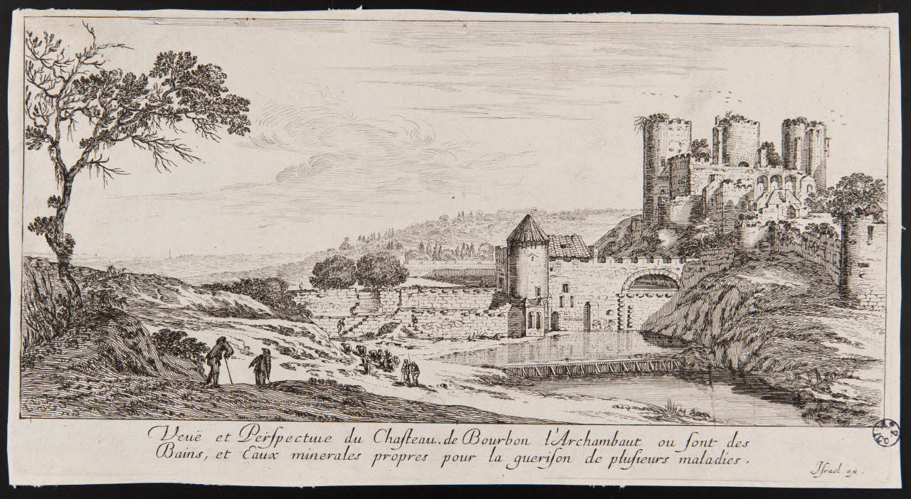 estampe Veuë et Perspective du Chasteau de Bourbon l'Archambaut 1949.31.86 Photo