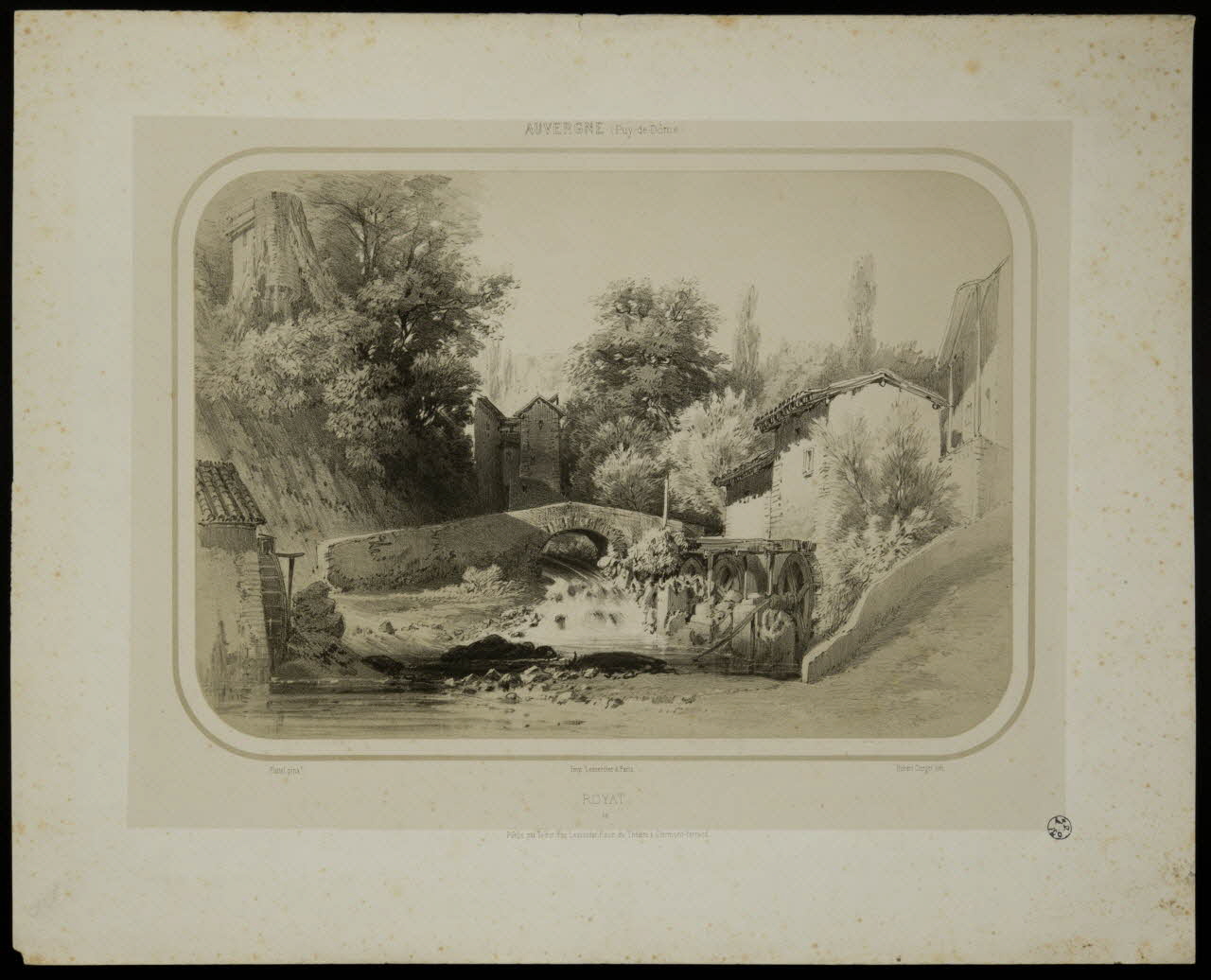 Hubert Clerget ; Henri Daniel Plattel ; Joseph Lemercier estampe ROYAT Paris 1899 1949.31.87 Photo