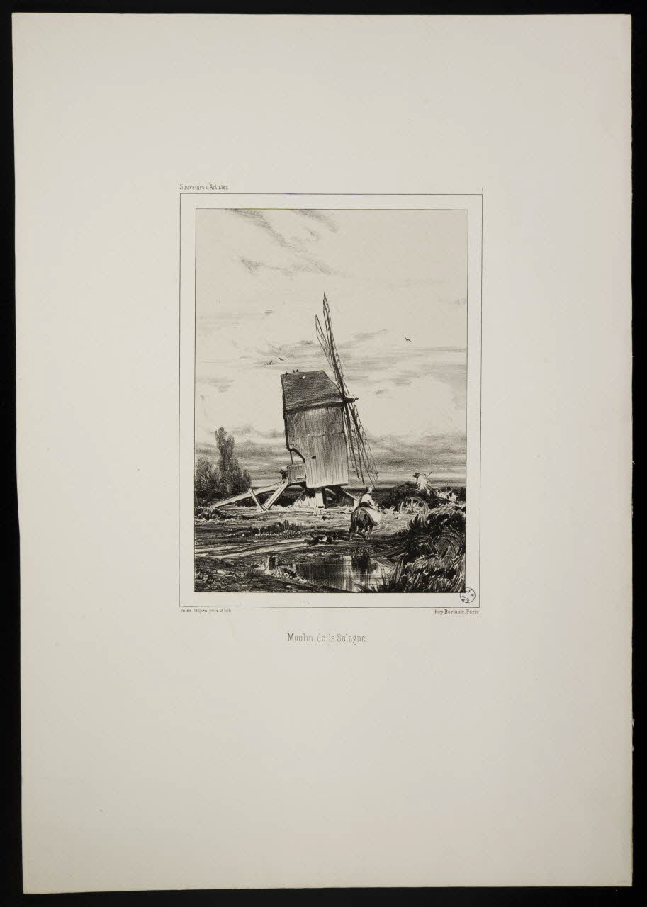 Dupré Jules ; Bertauts estampe Moulin de la Sologne. Paris 1889 1949.31.89 Photo