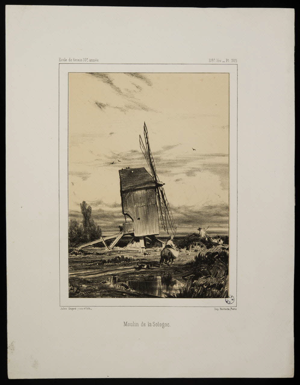 estampe Moulin de la Sologne. 1949.31.90 Photo