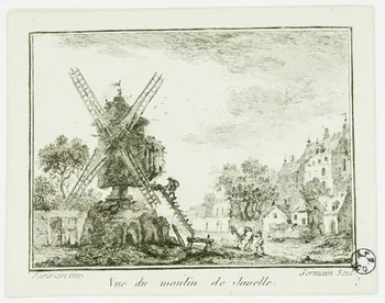 imagerie ancienne Vue du moulin de Javelle. 1949.31.93 Photo
