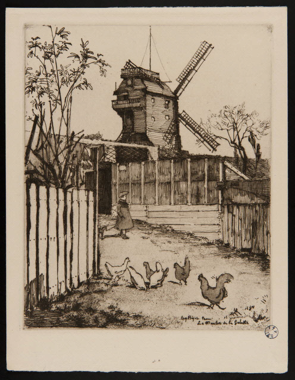 Béjot Eugène estampe Le moulin de la Galette Paris 1897-1907 1949.31.98 Photo