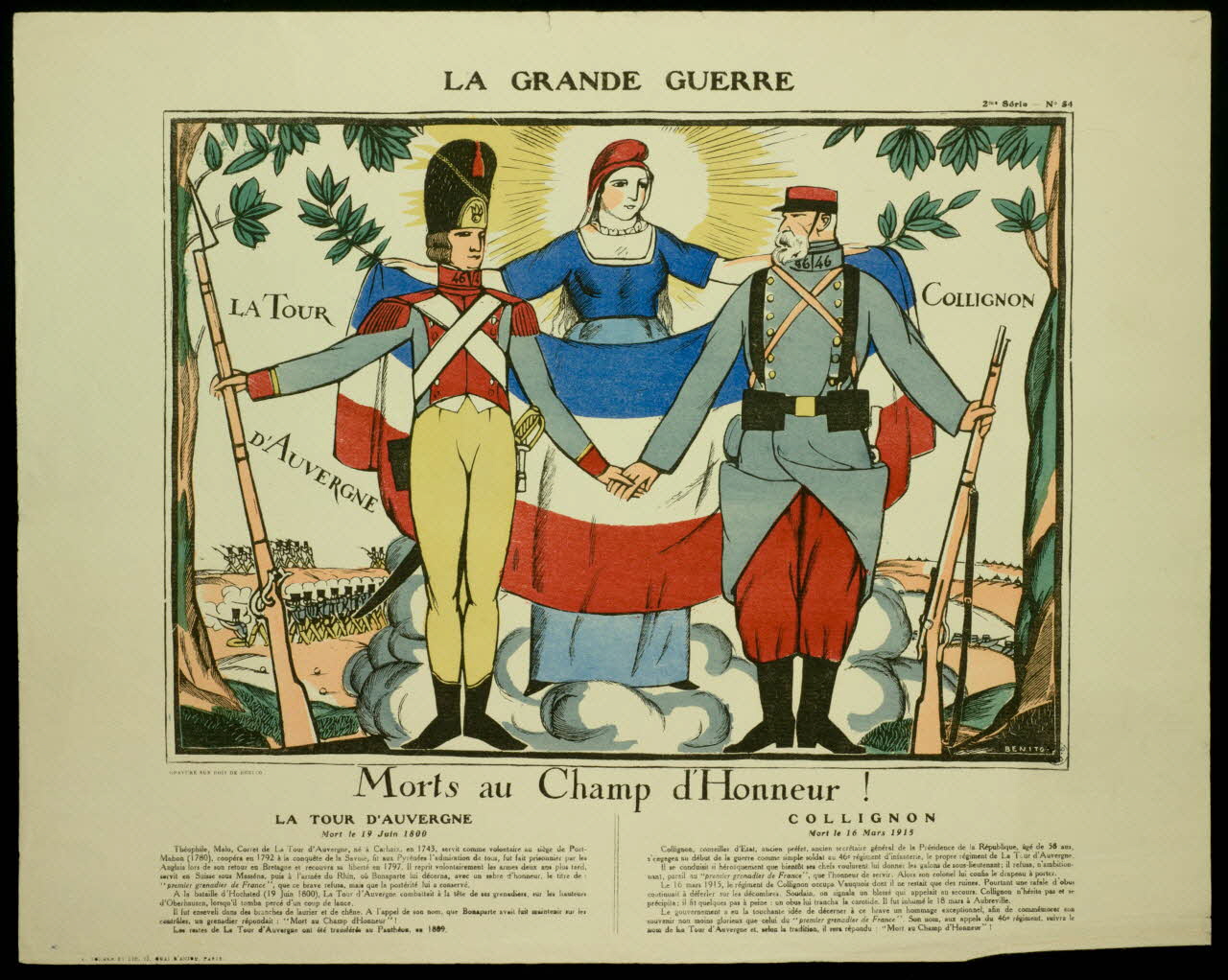 estampe LA GRANDE GUERRE  Morts au Champ d'Honneur ! 1949.39.4 Photo