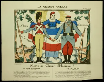 estampe LA GRANDE GUERRE  Morts au Champ d'Honneur ! 1949.39.4 Photo