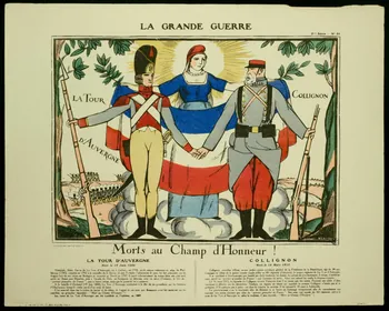 estampe LA GRANDE GUERRE  Morts au Champ d'Honneur ! 1949.39.5 Photo