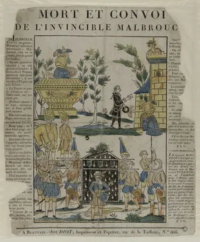 Lucien-Côme Diot imagerie ancienne MORT ET CONVOI DE L'INVINCIBLE MALBROUC France 1806-1826 1950.21.10 Photo