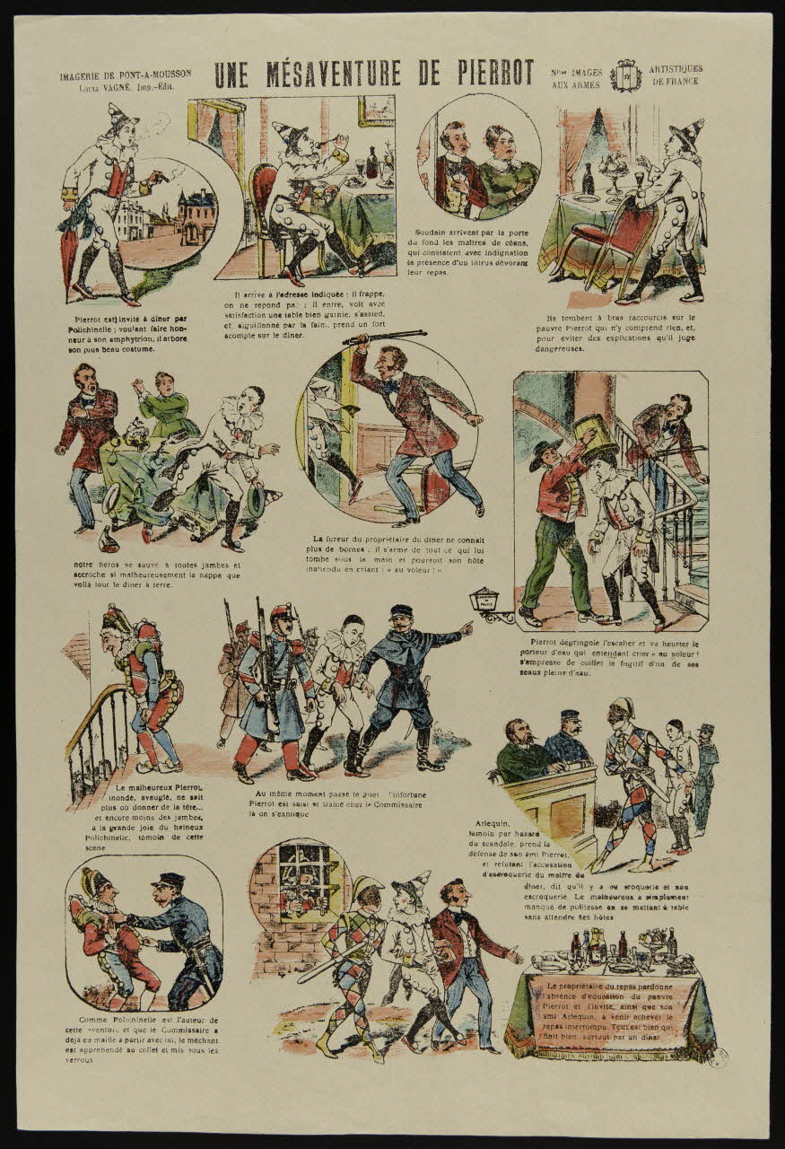 Louis Vagné à compartiments : irréguliers UNE MESAVENTURE DE PIERROT Lorraine, France 1903-1914 1950.21.109 Photo