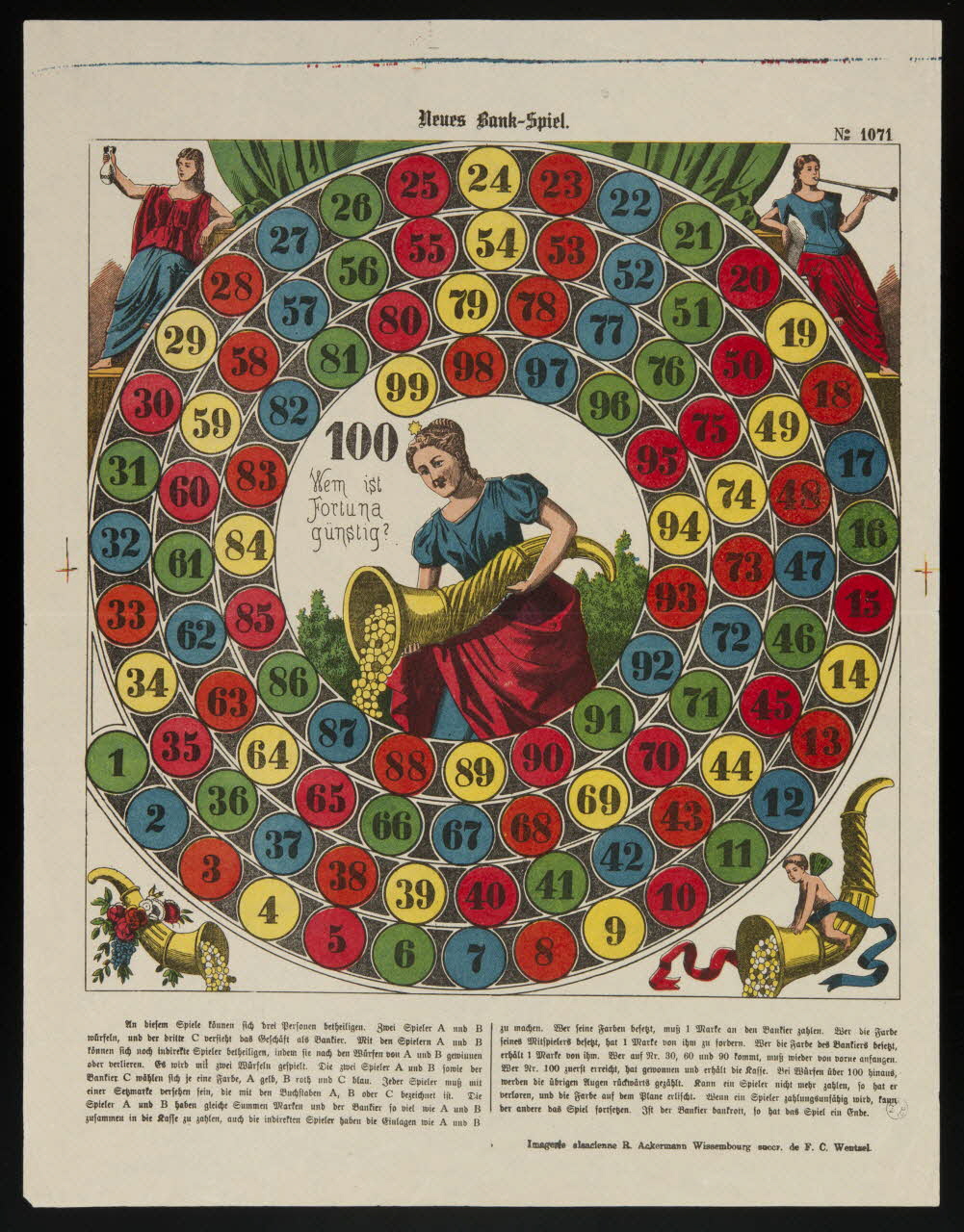 René Ackermann estampe Neues Bank-Spiel. Alsace, France 1908 1950.21.148 Photo