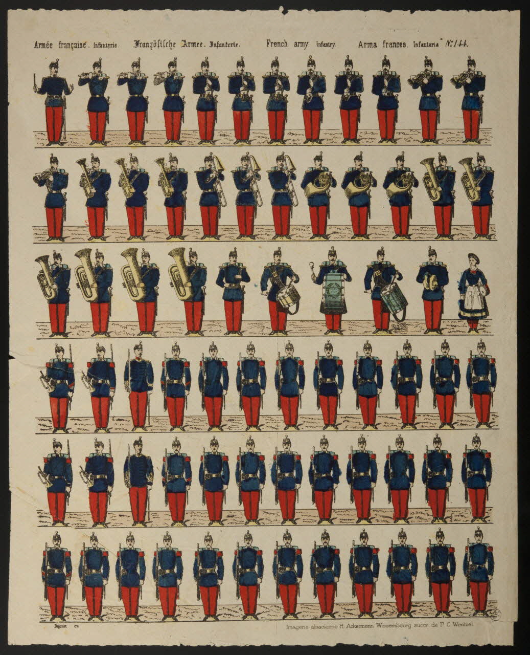 René Ackermann à registres (6) Armée française. Infanterie. Alsace, France 1908 1950.21.161 Photo