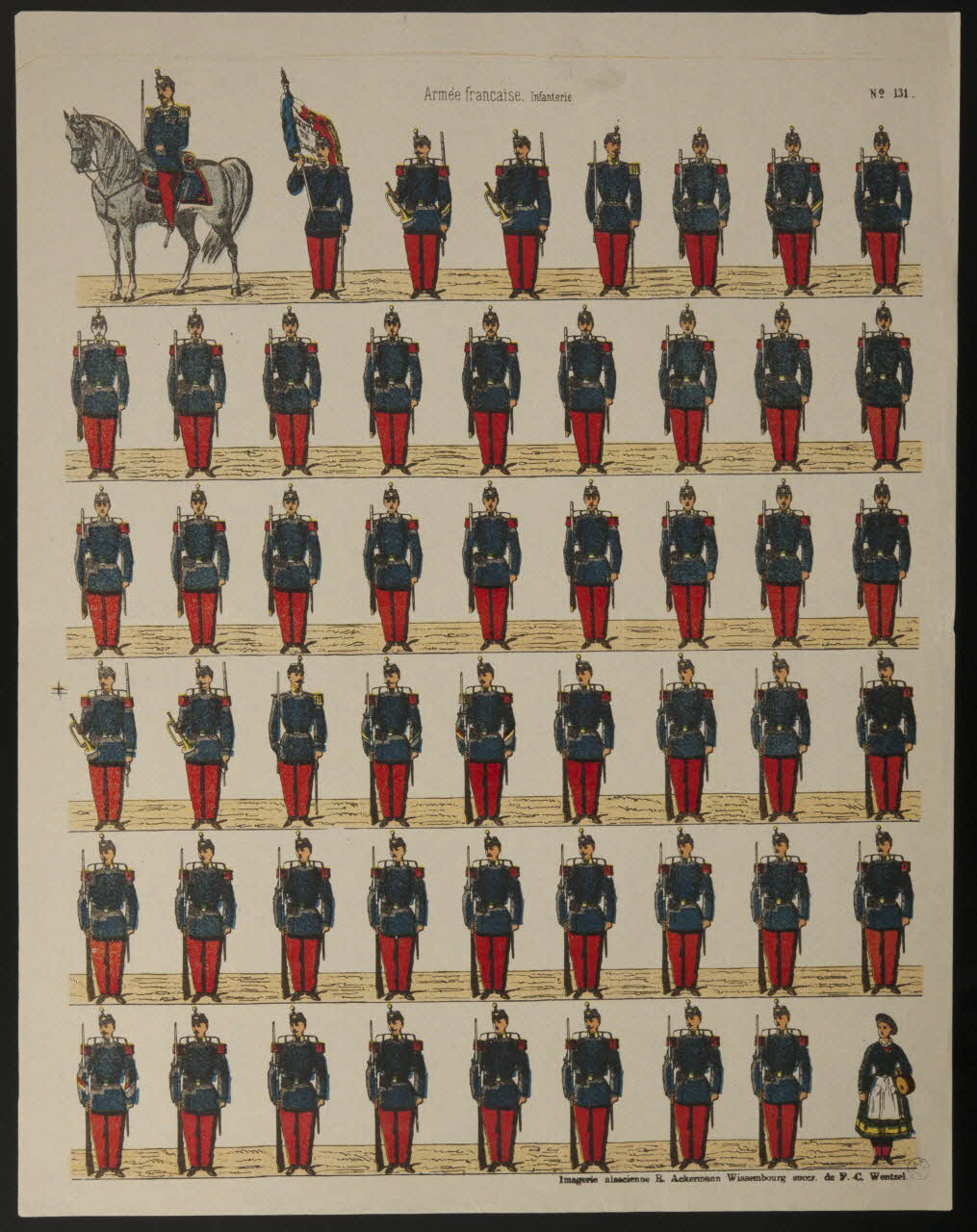 René Ackermann à registres (6) Armée française. Infanterie. Alsace, France 1908 1950.21.162 Photo