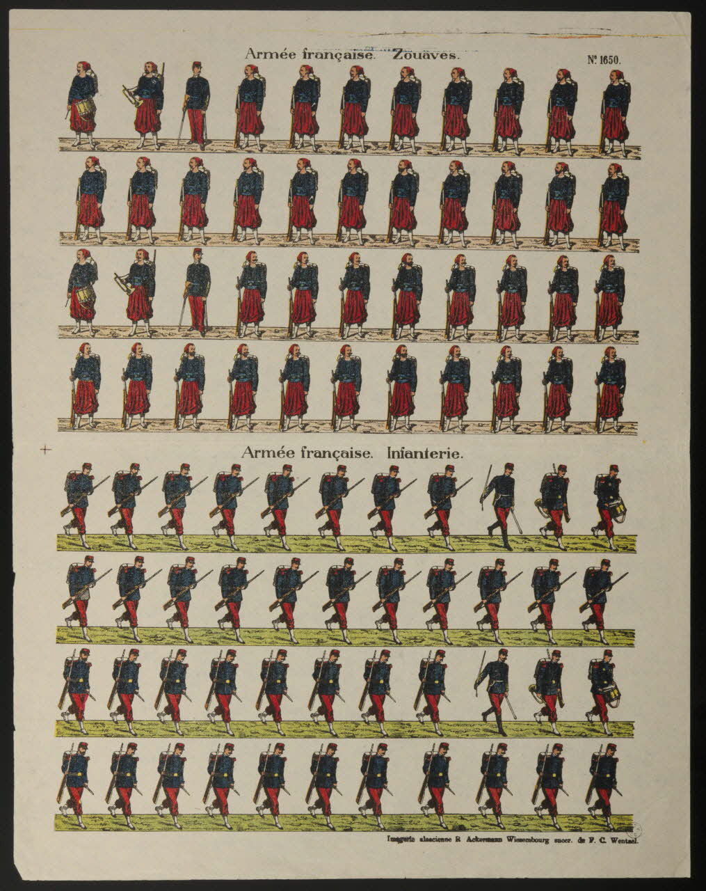 René Ackermann à registres (8) Armée française. Zouaves. Alsace, France 1908 1950.21.163 Photo