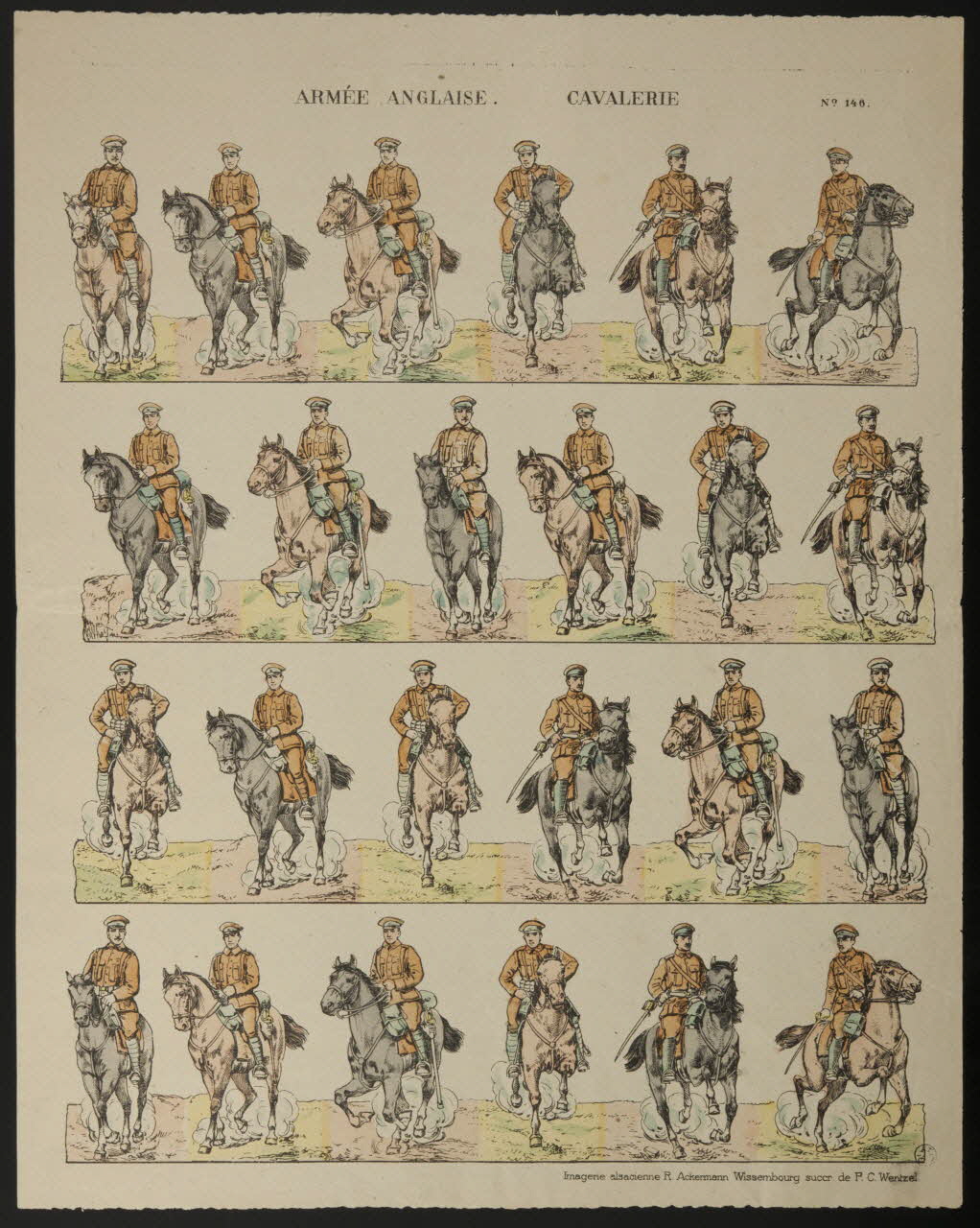 René Ackermann à registres (4) ARMEE ANGLAISE. CAVALERIE Alsace, France 1908 1950.21.168 Photo