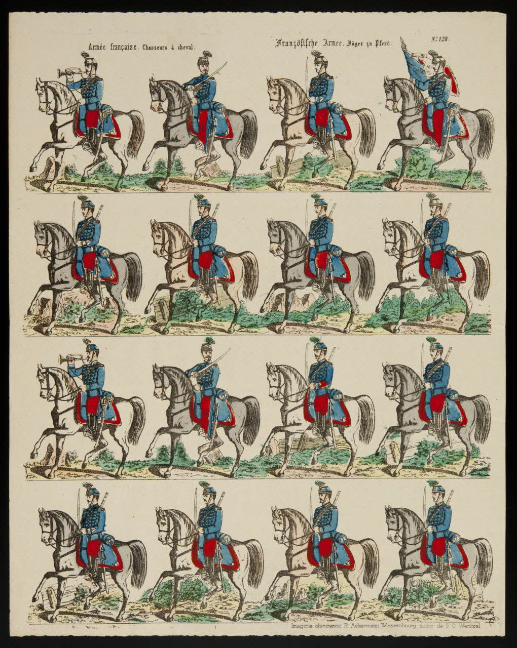 René Ackermann à registres (4) Armée française. Chasseurs à cheval. Französische Armee. Jäger zu Pferd. Alsace, France 1908 1950.21.172 Photo