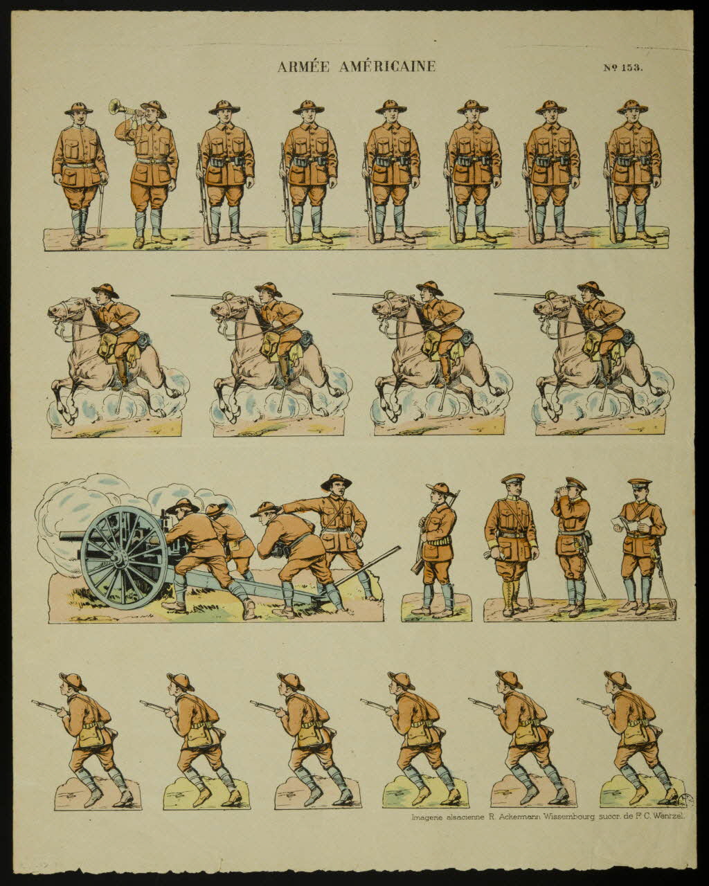 René Ackermann à compartiments (4) ARMEE AMERICAINE Alsace, France 1908 1950.21.173 Photo