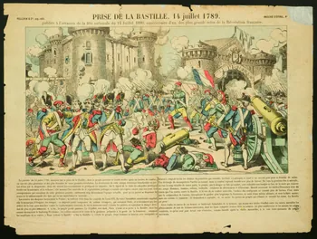 Pellerin estampe PRISE DE LA BASTILLE, 14 JUILLET 1789 Lorraine, France 1880 1950.21.181  Photo