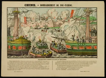Jean-Jules Delhalt estampe CHINE. - BOMBARDEMENT DE FOU-TCHEOU. Lorraine, France 1884 1950.21.188 Photo