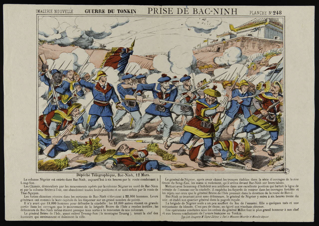 estampe GUERRE DU TONKIN PRISE DE BAC-NINH 1950.21.226 Photo
