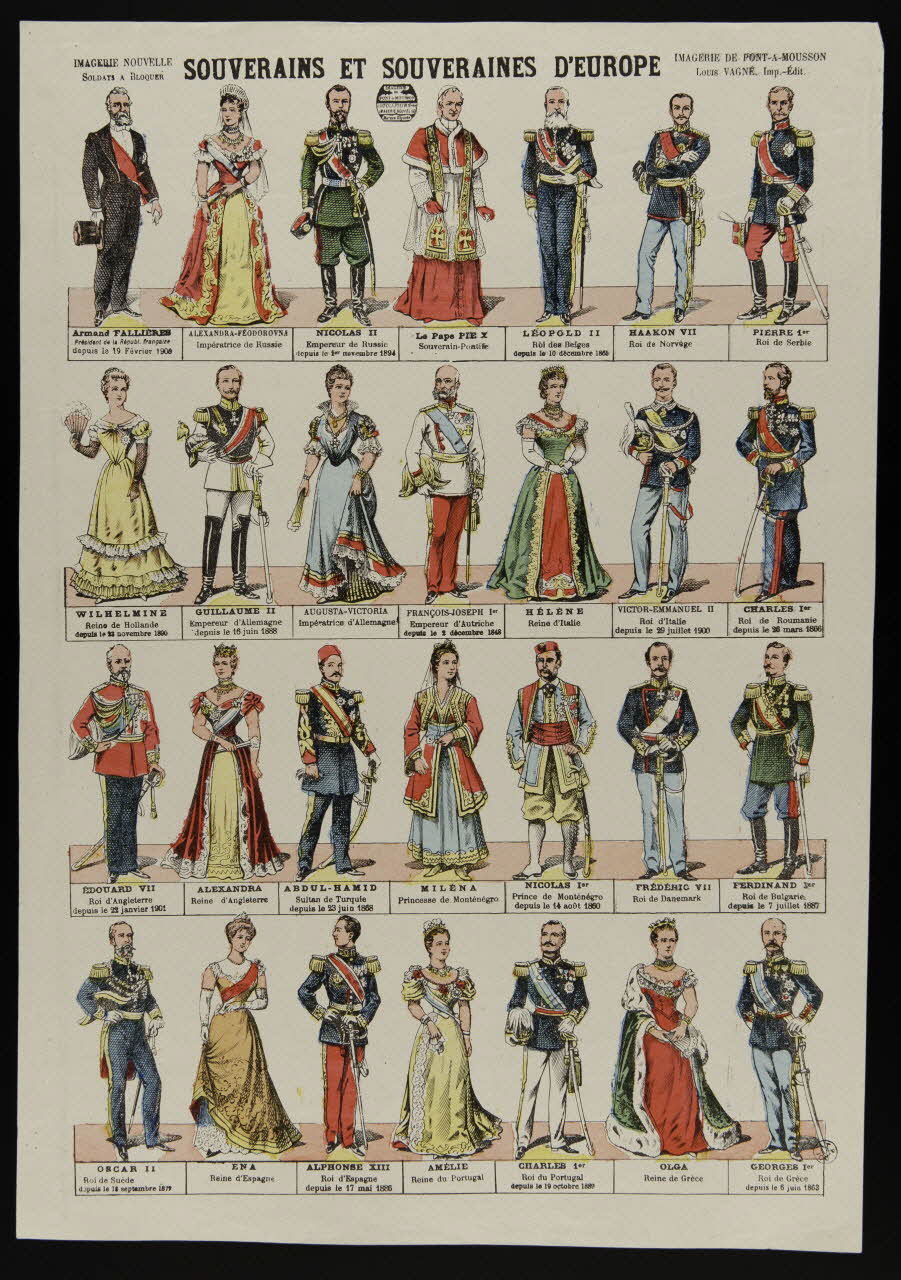estampe SOUVERAINS ET SOUVERAINES D'EUROPE 1950.21.227 Photo