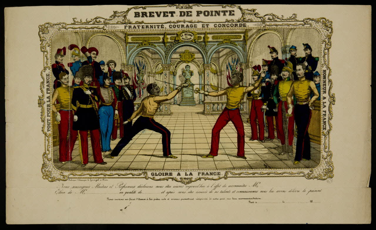 Charles Nicolas Gangel brevet BREVET DE POINTE Lorraine, France 1852-1858 1950.21.23 Photo