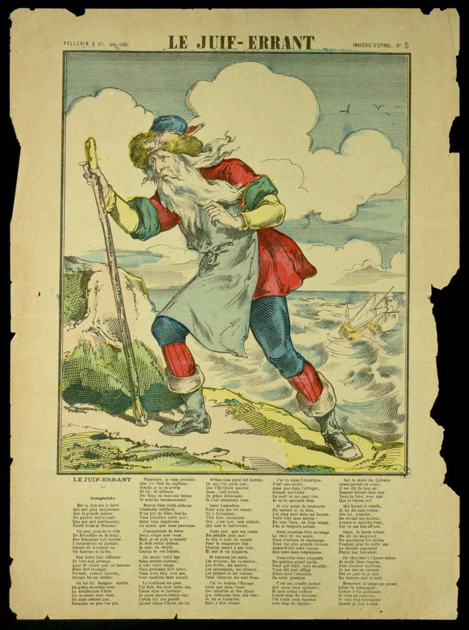 Pellerin estampe LE JUIF-ERRANT Lorraine, France 1890 1950.21.248 Photo