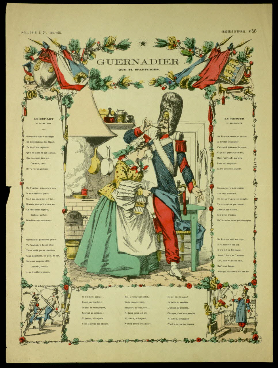 François-Charles Pinot ; Pellerin estampe GUERNADIER  QUE TU M'AFFLIGES. Lorraine, France 1890 1950.21.249 Photo