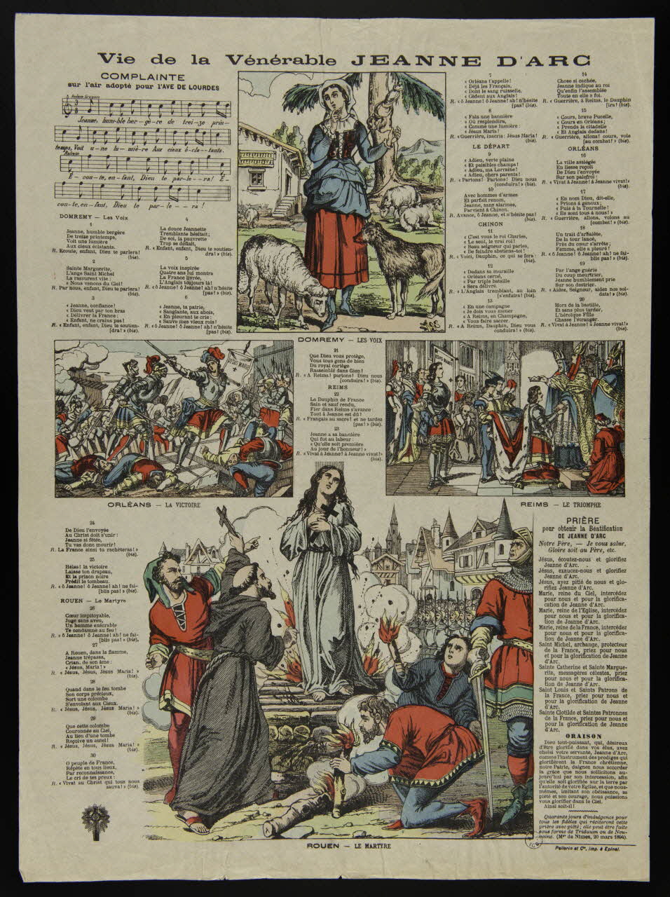 estampe Vie de la Vénérable JEANNE D'ARC 1950.21.253 Photo