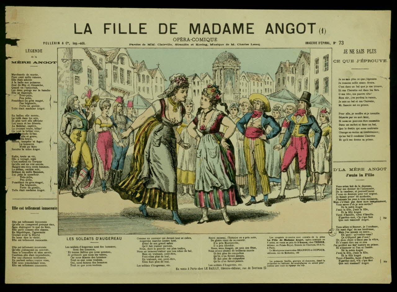 estampe LA FILLE DE MADAME ANGOT 1950.21.254 Photo