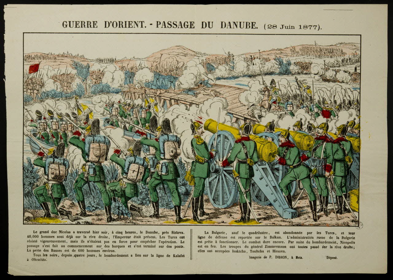 Paulin Didion estampe GUERRE D'ORIENT. - PASSAGE DU DANUBE. Lorraine, France 1869-1879 1950.21.295 Photo