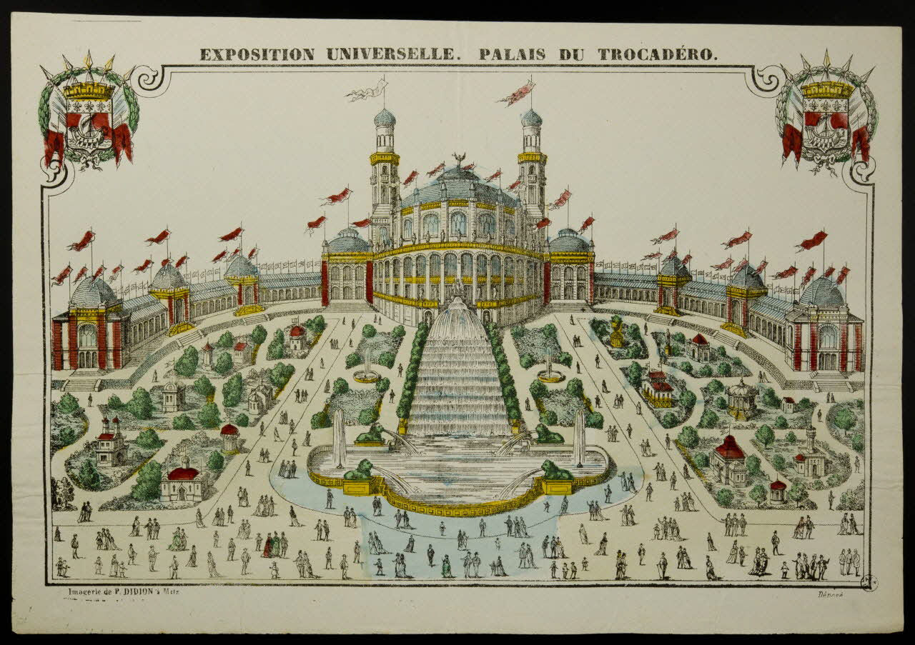 estampe EXPOSITION UNIVERSELLE. PALAIS DU TROCADERO. 1950.21.305 Photo