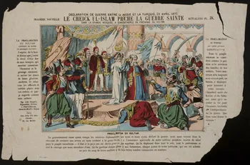 estampe LE CHEICK UL-ISLAM PRECHE LA GUERRE SAINTE 1950.21.314 Photo