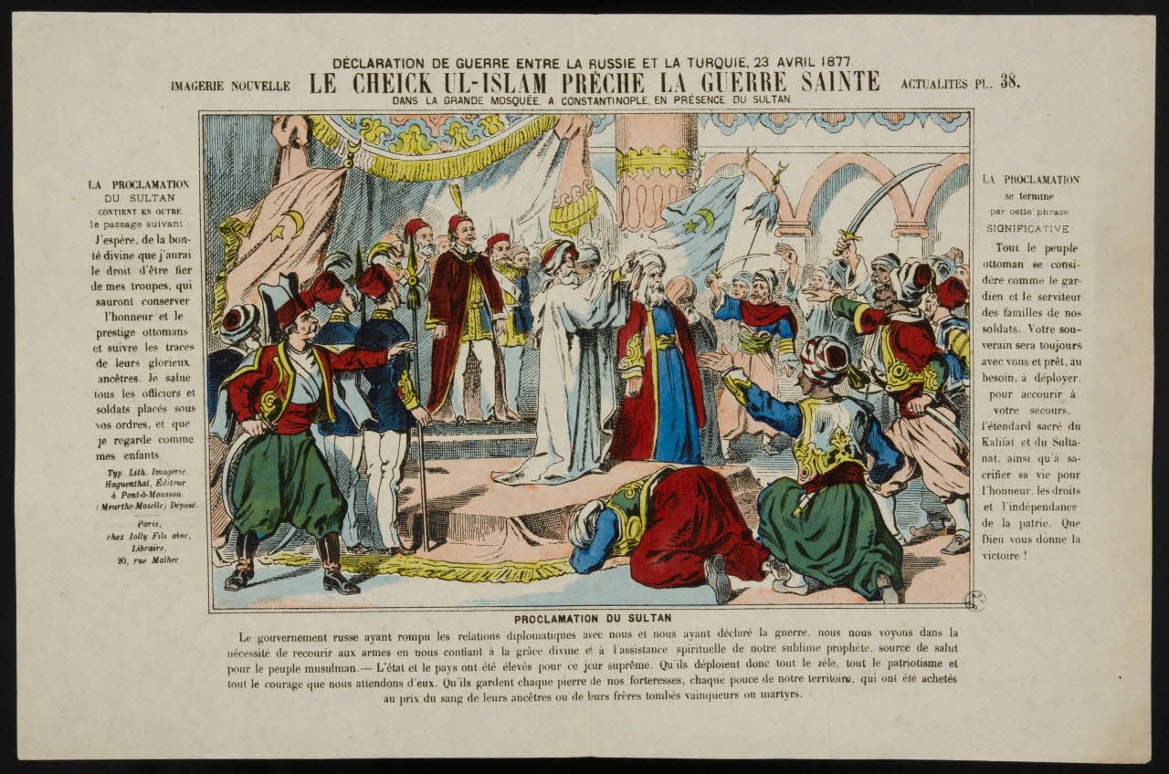 Elie Haguenthal estampe LE CHEICK UL-ISLAM PRECHE LA GUERRE SAINTE Lorraine, France 1877-1880 1950.21.317 Photo