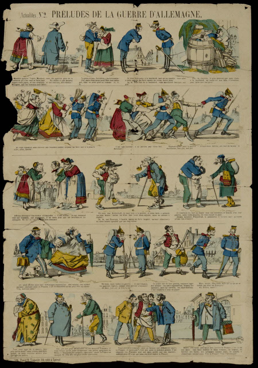 Pinot et Sagaire à registres : 5 PRELUDES DE LA GUERRE D'ALLEMAGNE. Lorraine, France 1864-1874 1950.21.322 Photo