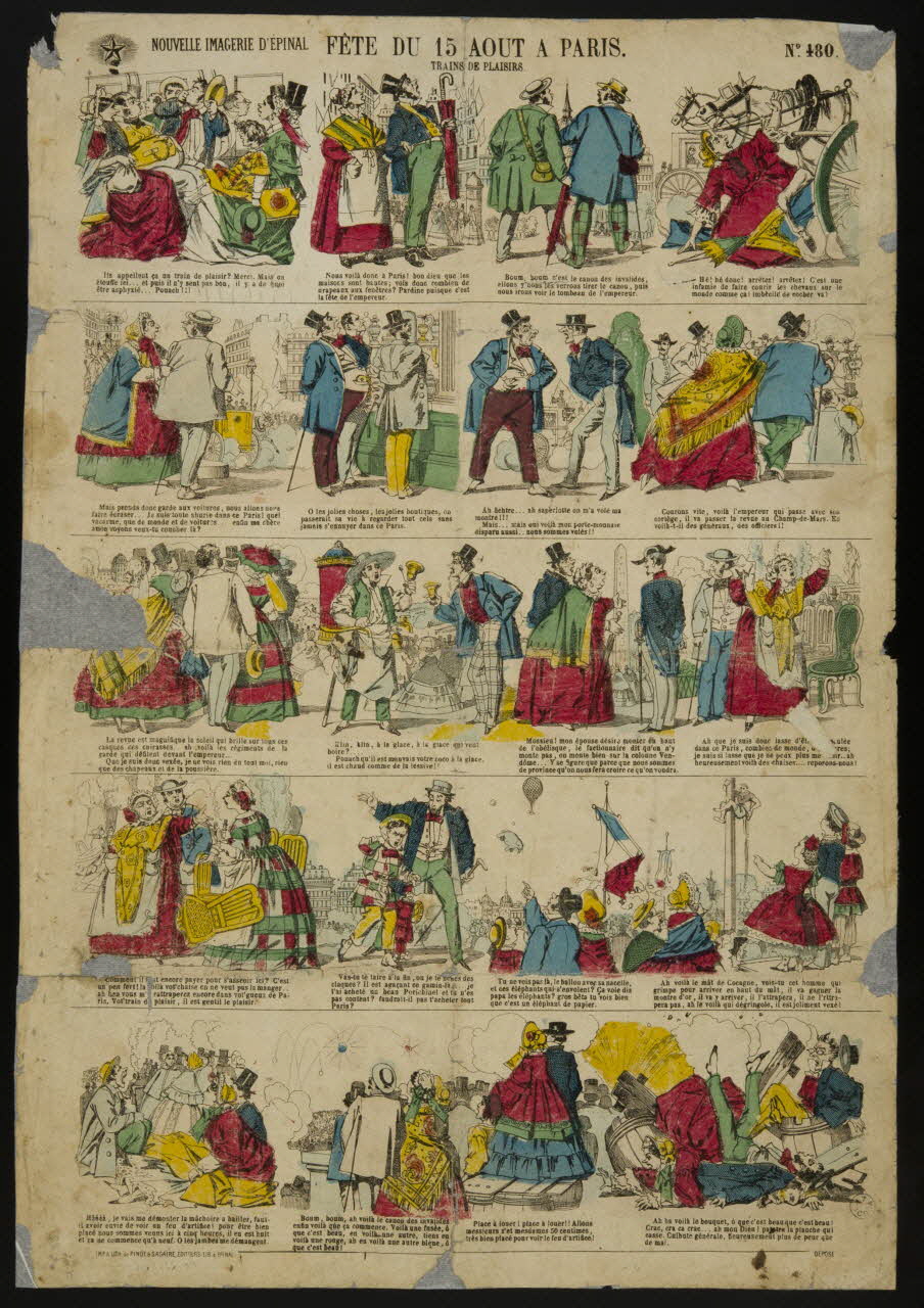 Pinot et Sagaire à registres : 5 FÊTE DU 15 AOUT A PARIS. Lorraine, France 1860-1870 1950.21.324 Photo