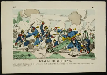 Pinot et Sagaire estampe BATAILLE DE REICHOFFEN. Lorraine, France 1870-1872 1950.21.333  Photo