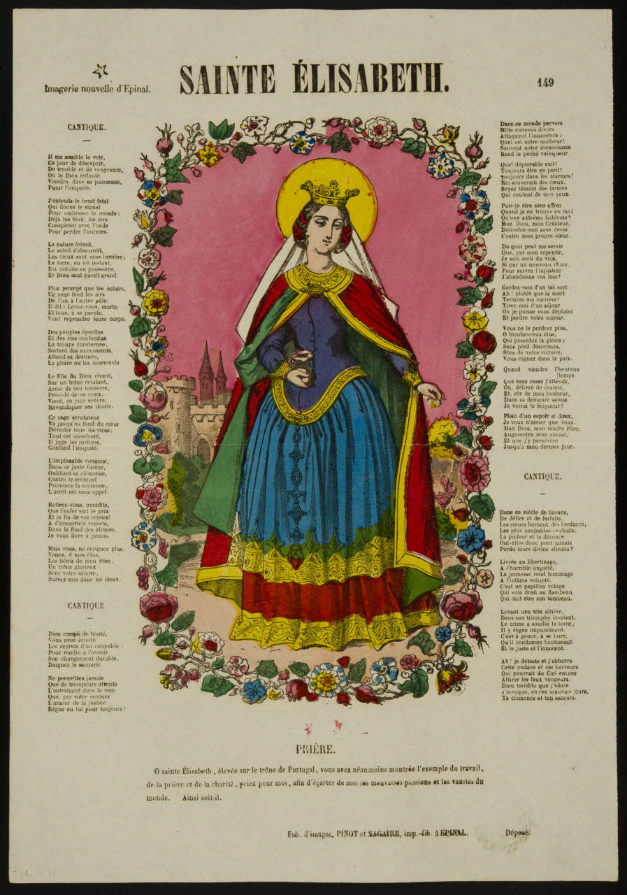 Pinot et Sagaire estampe SAINTE ELISABETH. Lorraine, France 1860-1872 1950.21.336 Photo