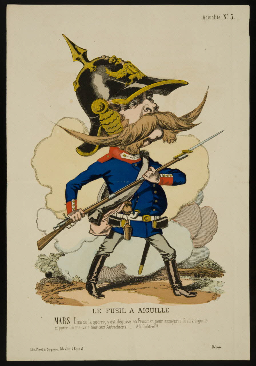 Pinot et Sagaire estampe LE FUSIL A AIGUILLE Lorraine, France 1860 1950.21.346 Photo