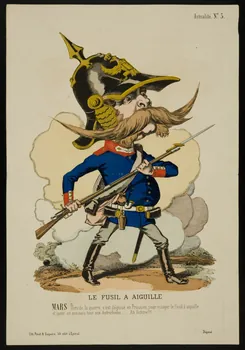 Pinot et Sagaire estampe LE FUSIL A AIGUILLE Lorraine, France 1860 1950.21.346 Photo