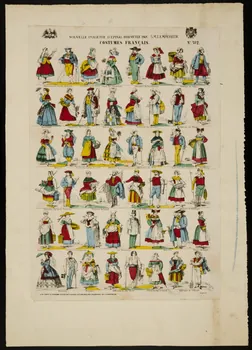 Pinot et Sagaire à compartiments COSTUMES FRANCAIS. Lorraine, France 1860-1871 1950.21.35  Photo