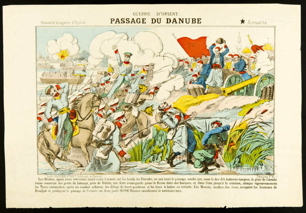 Olivier-Pinot estampe PASSAGE DU DANUBE Lorraine, France 1877-1888 1950.21.357 Photo