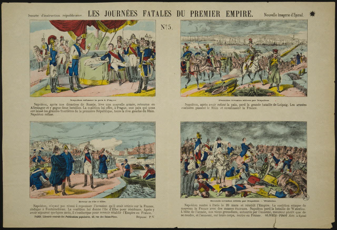 Olivier-Pinot à compartiments : 2x2 LES JOURNEES FATALES DU PREMIER EMPIRE. Lorraine, France 1875-1888 1950.21.364 Photo
