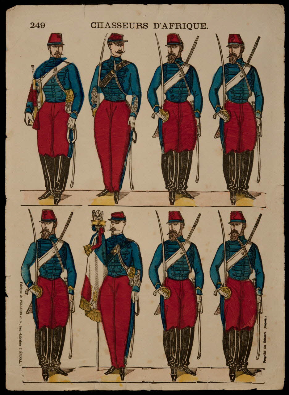 Pellerin à registres (2) CHASSEURS D'AFRIQUE. Lorraine, France 1835-1840 1950.21.369 Photo